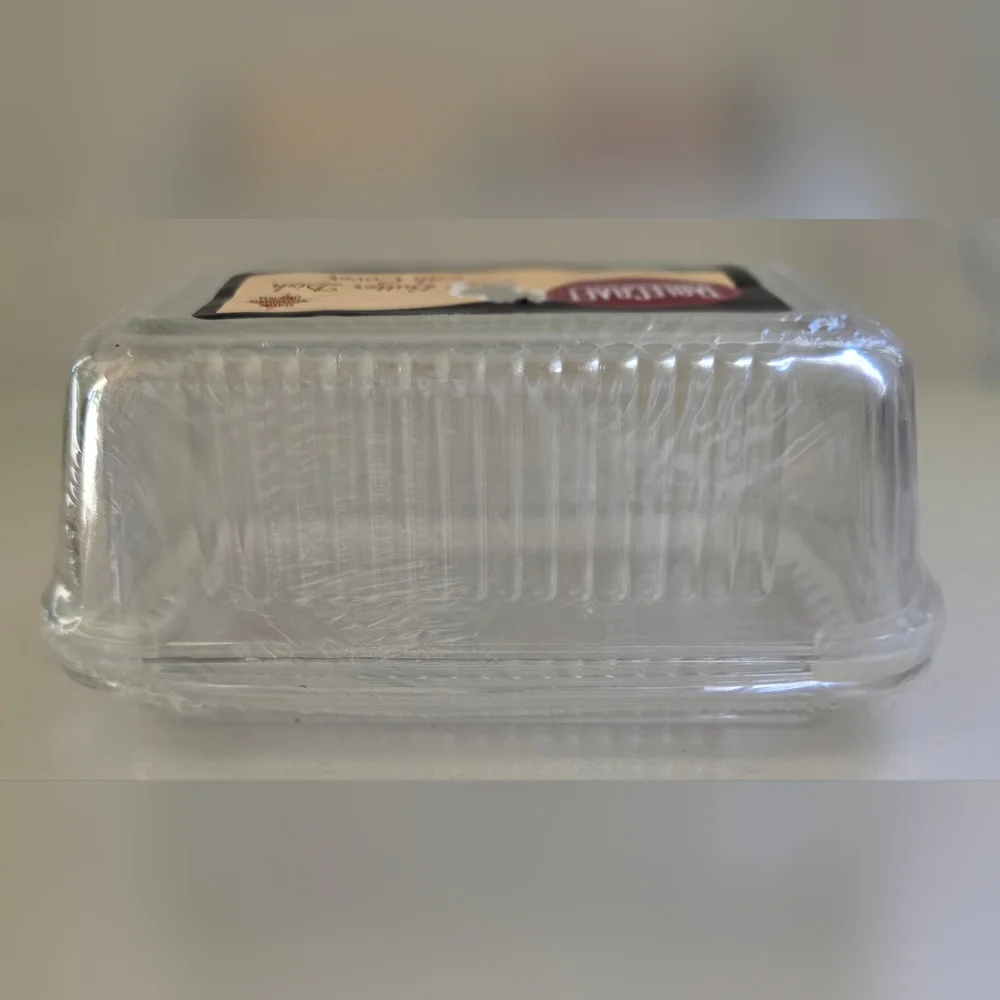 Table Craft Restaurant Class For The Home Ribbed Glass Butter‎ Dish - Picture 4 of 5